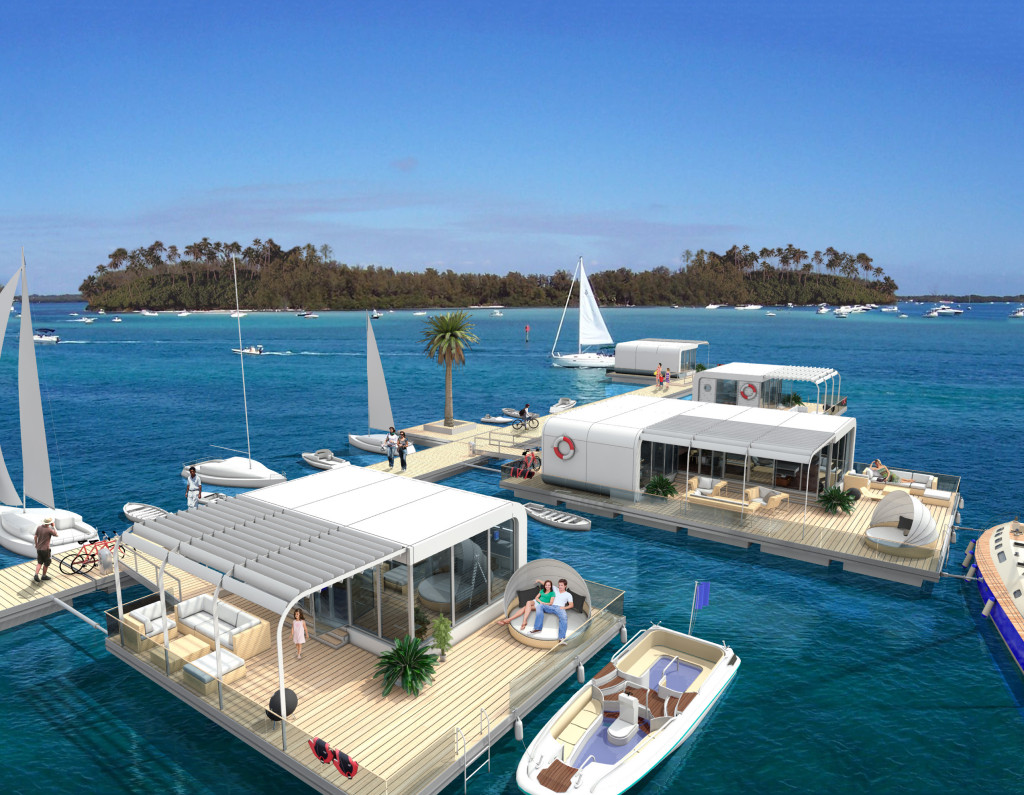 Schwimmende Marina