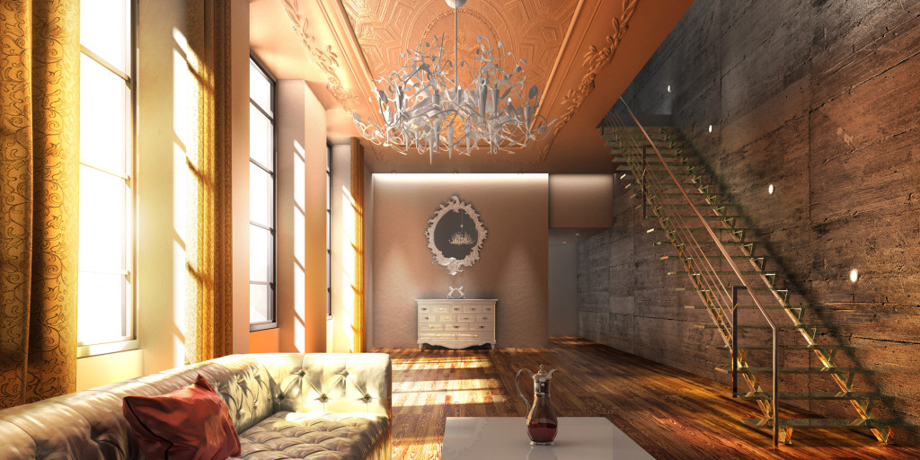 Loft livingroom Projektentwicklung