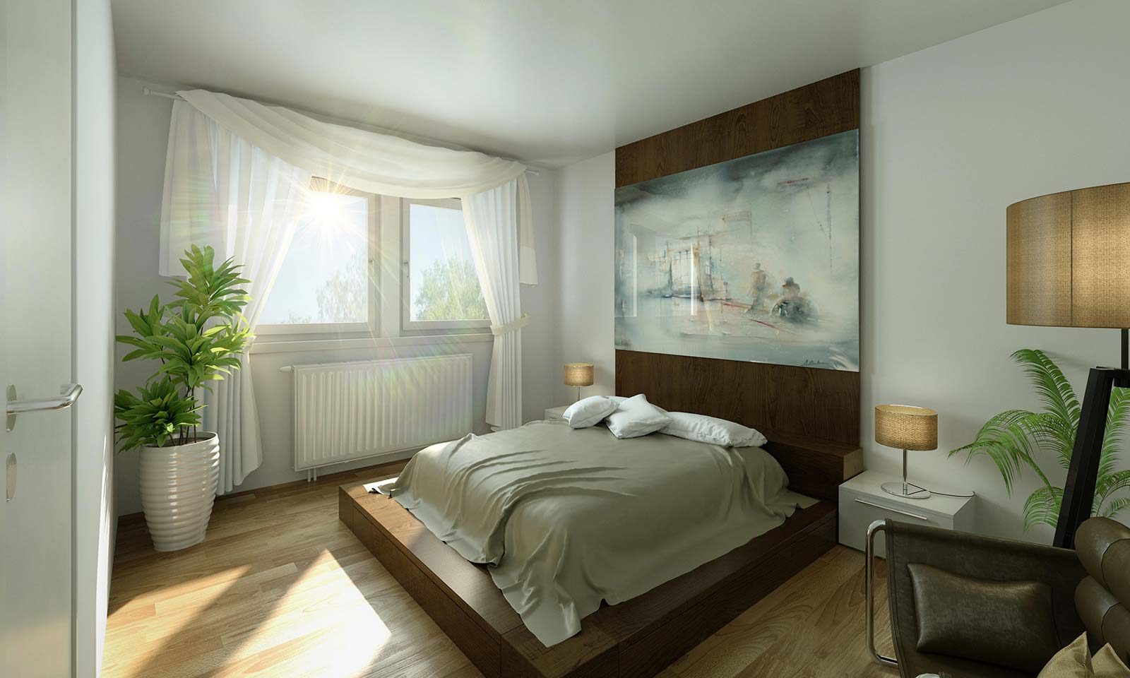 MWG Schlafzimmer - Architekturvisualisierung Innenraum