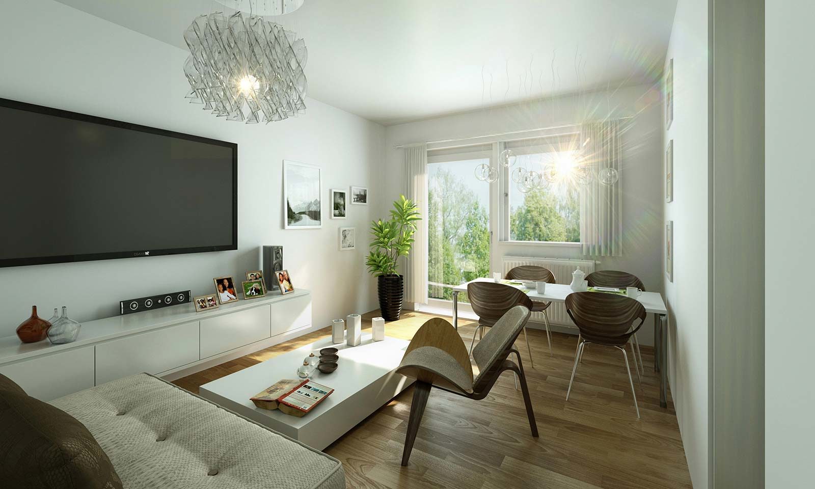 MWG Wohnzimmer - Architekturvisualisierung Innenraum