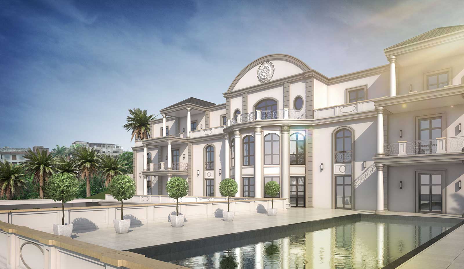 Villa - Architekturvisualisierung Aussen