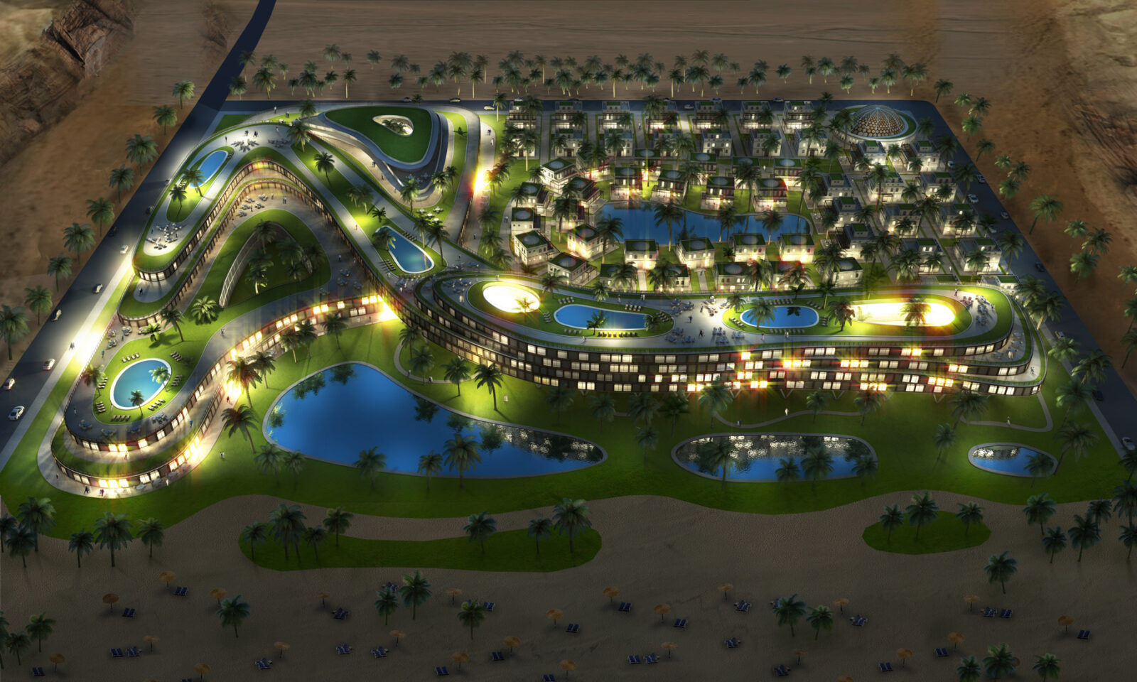 Hotel Resort Anlage im Oman